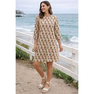 J. McLaughlin Womens Multicolor Sophia Islet Link Print Sheath Mini Dress Medium